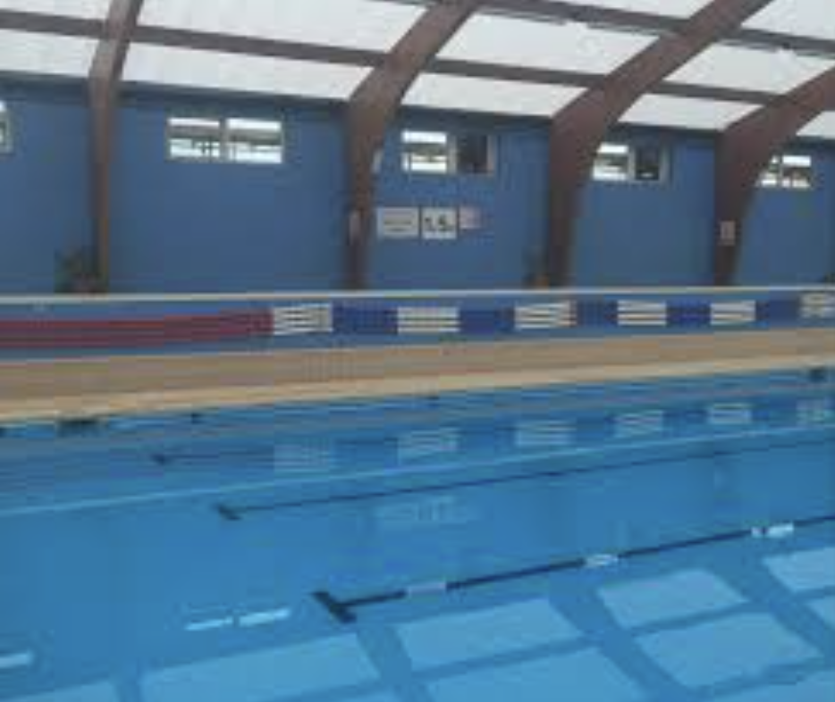 Pool interior showing architectural details